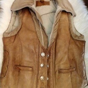 **VINTAGE boho leather, beautiful vest * Festival season is coming! Large